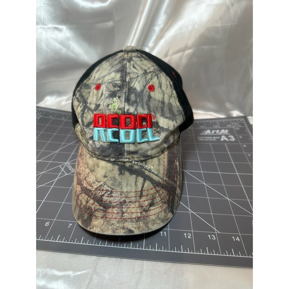 REBEL Lures Baseball Cap Hat, Adjustable Hook/Loop Back, Camo Mossy Oak - Picture 1 of 6
